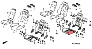 Recaro SR3 Lower Left Seat Bolster