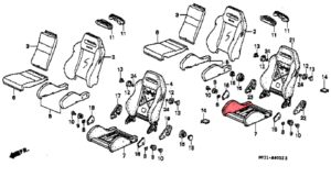 Recaro SR3 Lower Right Seat Bolster