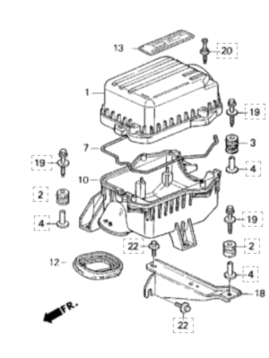 RH Refurbished 94-01 Integra Air Cleaner Stay