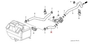 92-95 Civic Heater Inlet Hose A