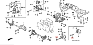 Right Side Engine Mount Bolt